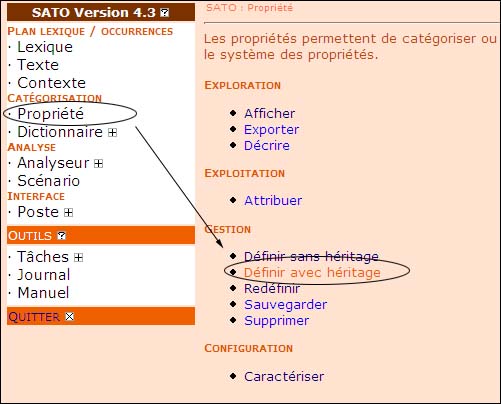 Illustration 3. Définition d'une nouvelle propriété avec héritage