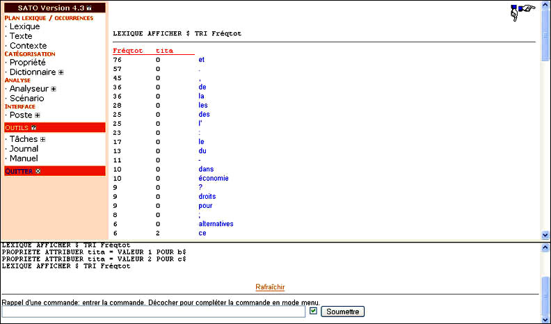 Illustration 1. Interface expert de SATO 4.3